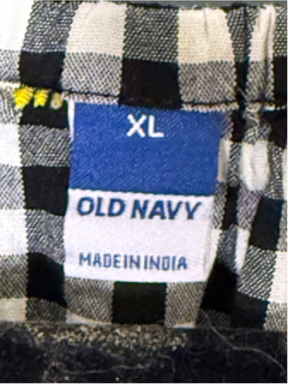 Old Navy Black & White Gingham Daisy Blouse Plus Size XL